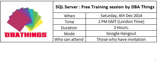 SQL DBA Training Session 1