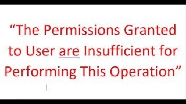 Sql Server Reporting Services Insufficient For Performing This Operation Rsaccessdenied | Solved – The Permissions Granted To User Are Insufficient For Performing This Operation