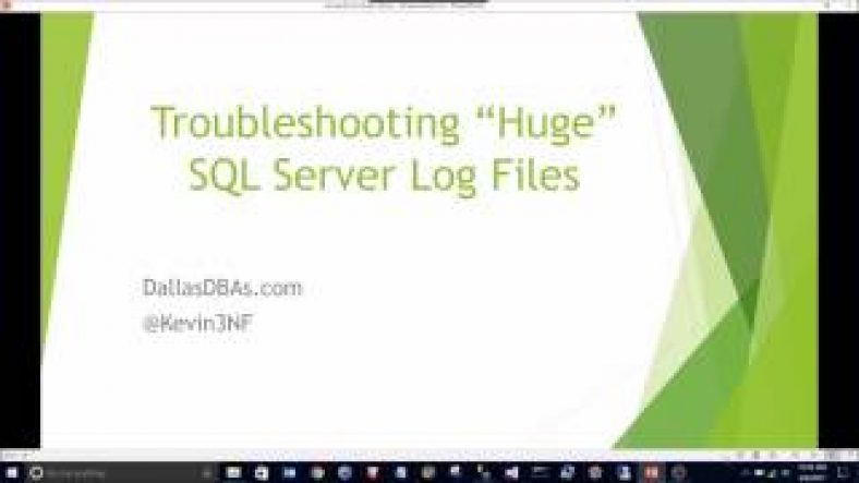 sql server log file size | SQL Server Log File is HUGE!